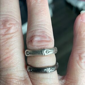 John Hardy Bamboo Brushed Sterling Silver Band Ring Size 7